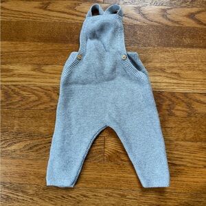 Zara Gray Knit Baby Overalls